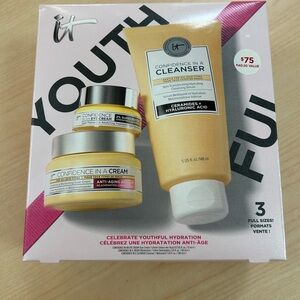 IT Cosmetics Confidence best sellers Set Nib-cleanser/face/ eye cream(full size